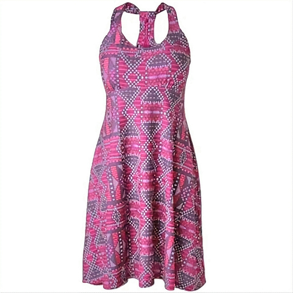Prana Dresses & Skirts - prAna Cali Fuschia Geometric Crossback Dress